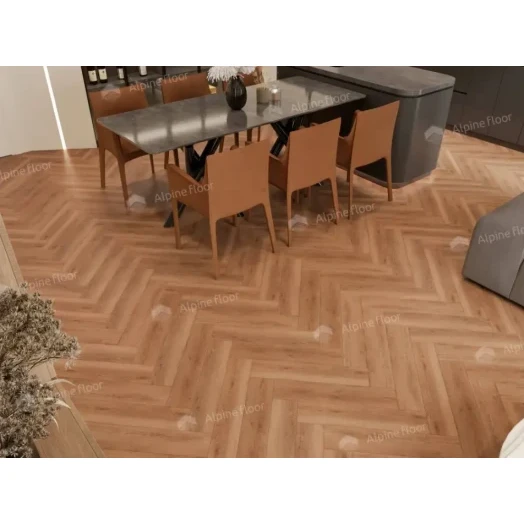 SPC ламинат AlpineFloor Light Parquet Дуб Капелла фото в интерьере
