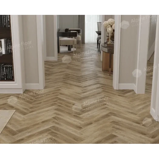 SPC ламинат AlpineFloor Light Parquet Дуб Целата SPC ламинат AlpineFloor Light Parquet Дуб Целата фото в интерьере