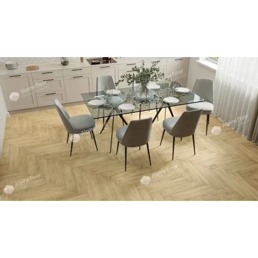 SPC ламинат AlpineFloor Light Parquet Дуб ваниль селект SPC ламинат AlpineFloor Light Parquet Дуб ваниль селект фото в интерьере