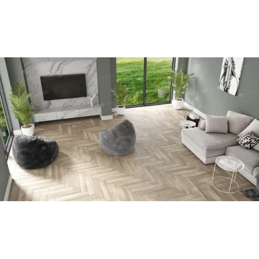 SPC ламинат AlpineFloor Light Parquet Дуб натуральный отбеленный фото в интерьере